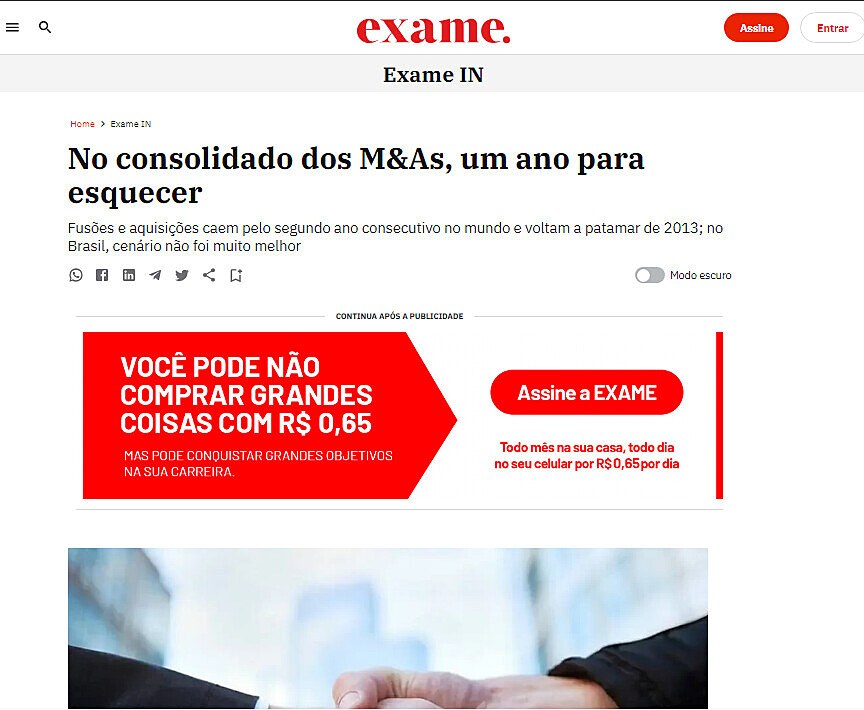 No consolidado dos M&As, um ano para esquecer